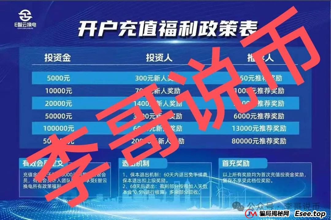 E智云换电？单柜年收益13.8W缺乏依据？骗局一个！！！