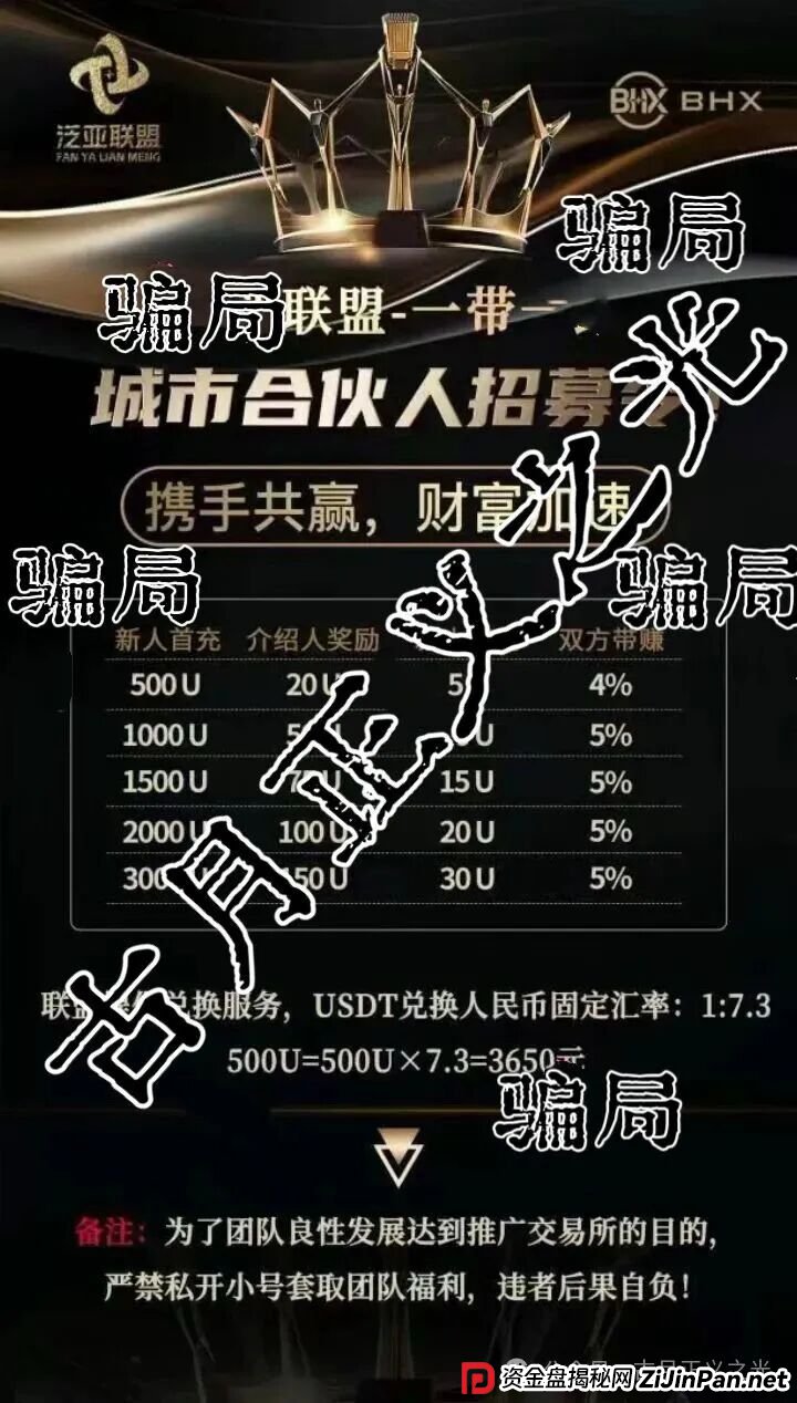 BHX交易所（泛亚联盟）合约带单类资金盘骗局，年化500%的收益骗局？近期大量